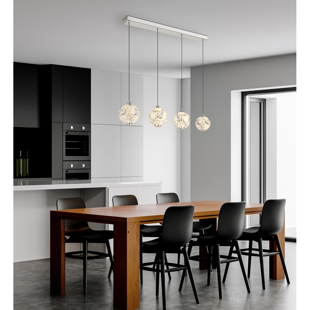 Lampe suspendue à 4 lumières Virina Chrome Globo 9007371481255