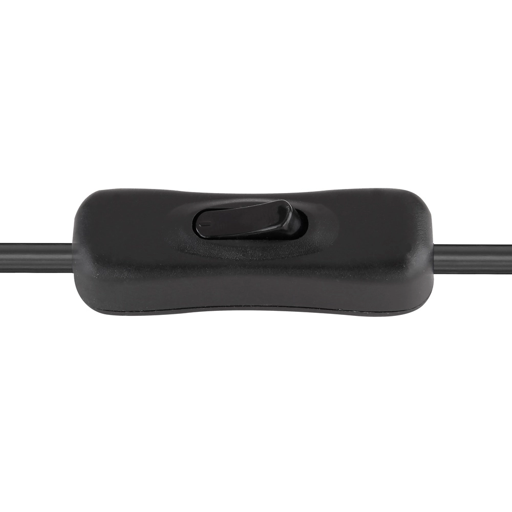 Lampe de table Hadera noir avec verre fumé Globo 9007371405848