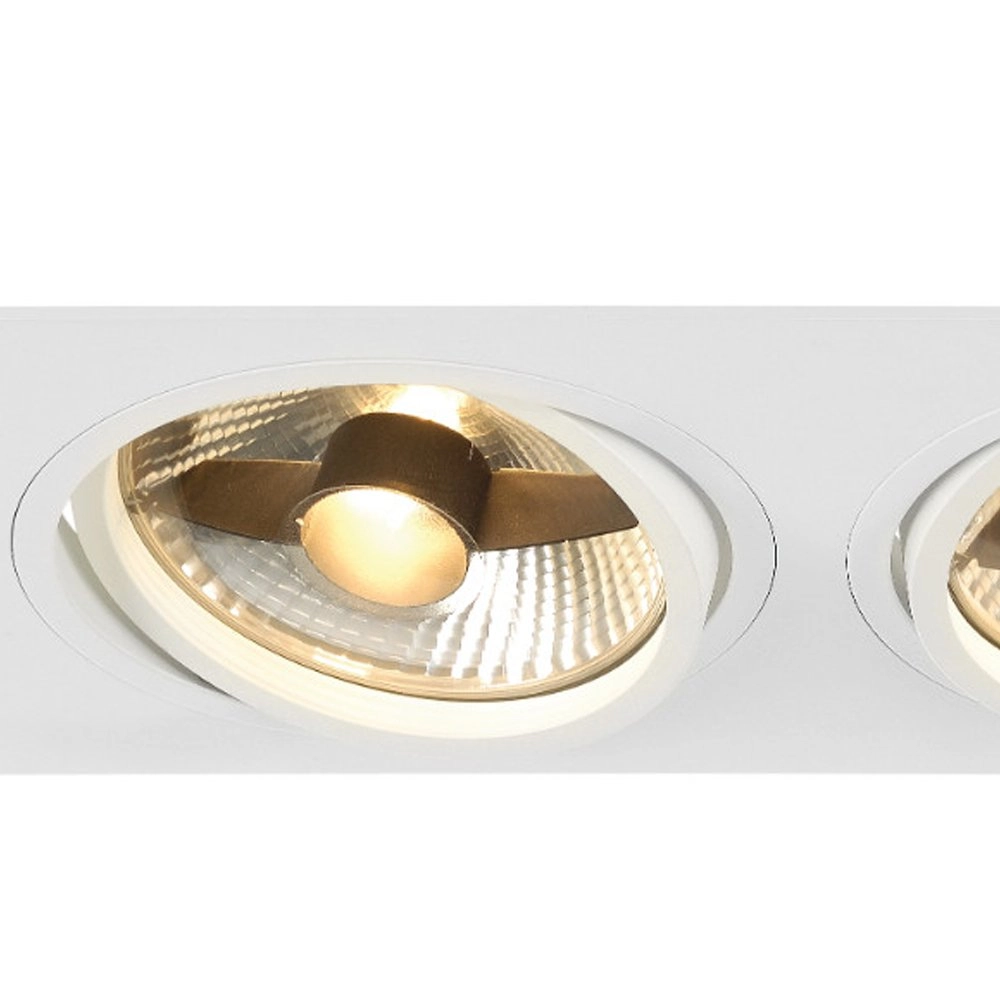 Spot encastrable New Tria ES111 2 lumières blanc avec ressorts de serrage SLV 4024163150378