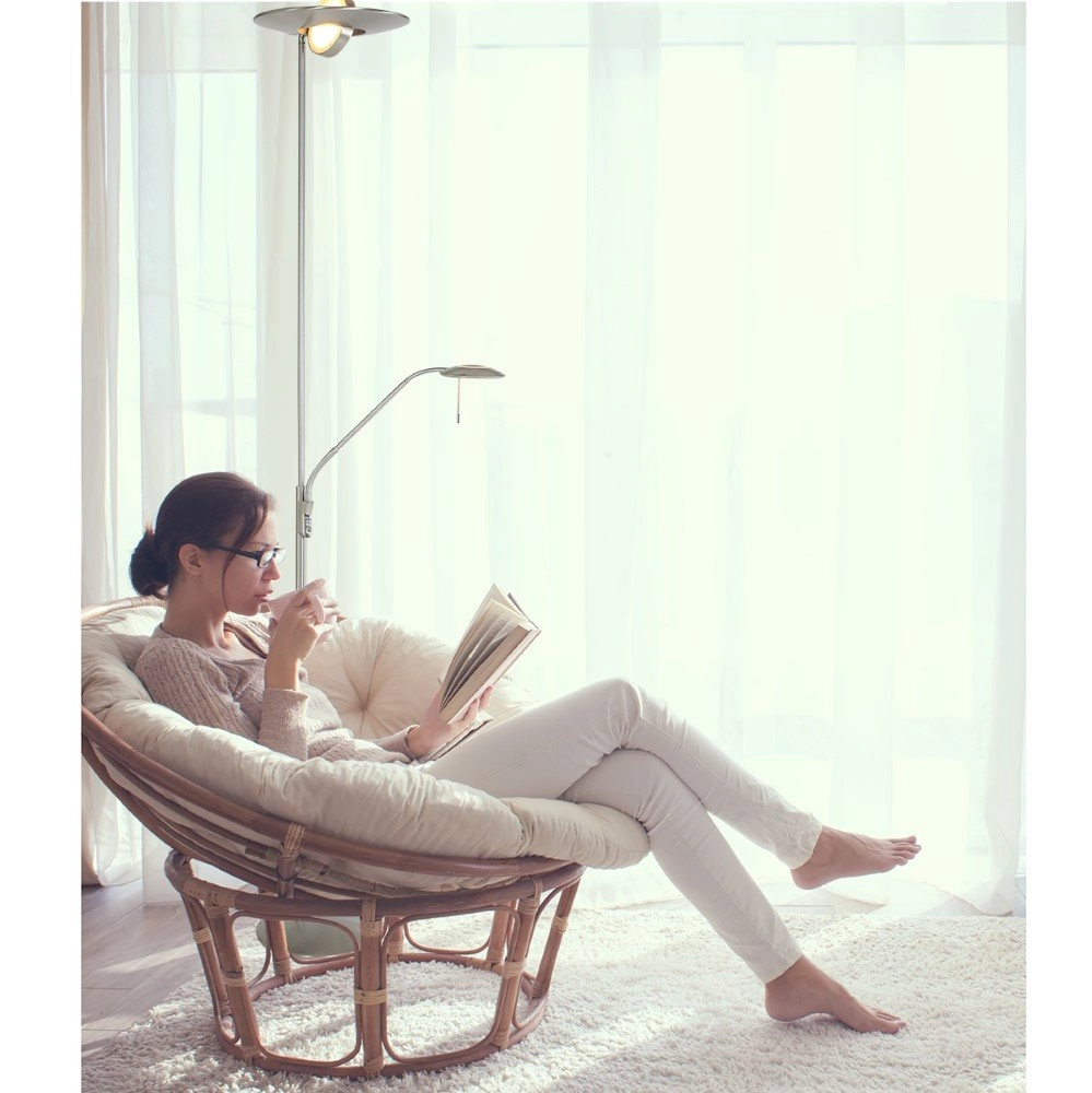 Lampe de lecture led Zodiac Gris métallisé à 2 lumières Steinhauer 8712746122824