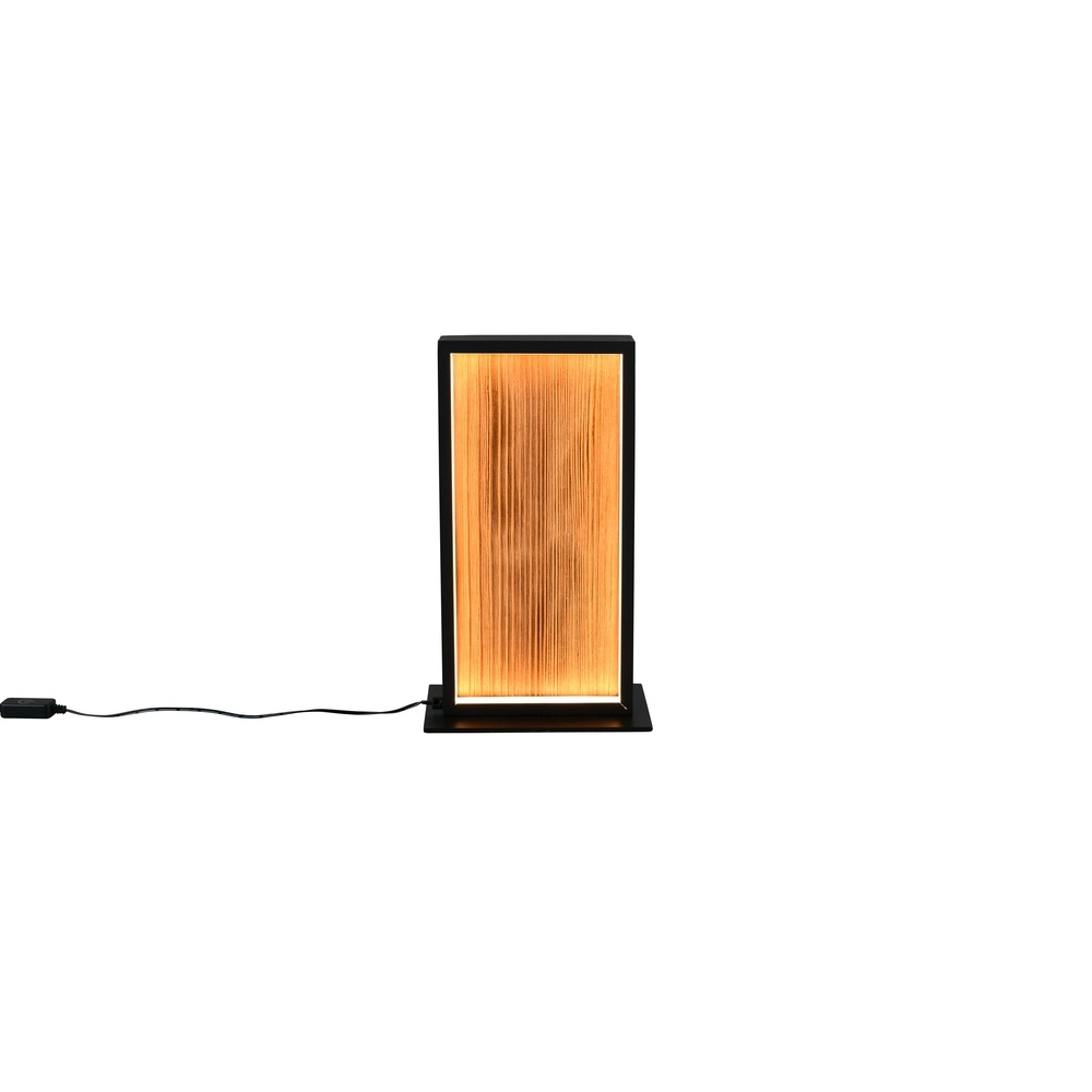 Lampe de table design Kalea noir avec bois Trio 4017807661484