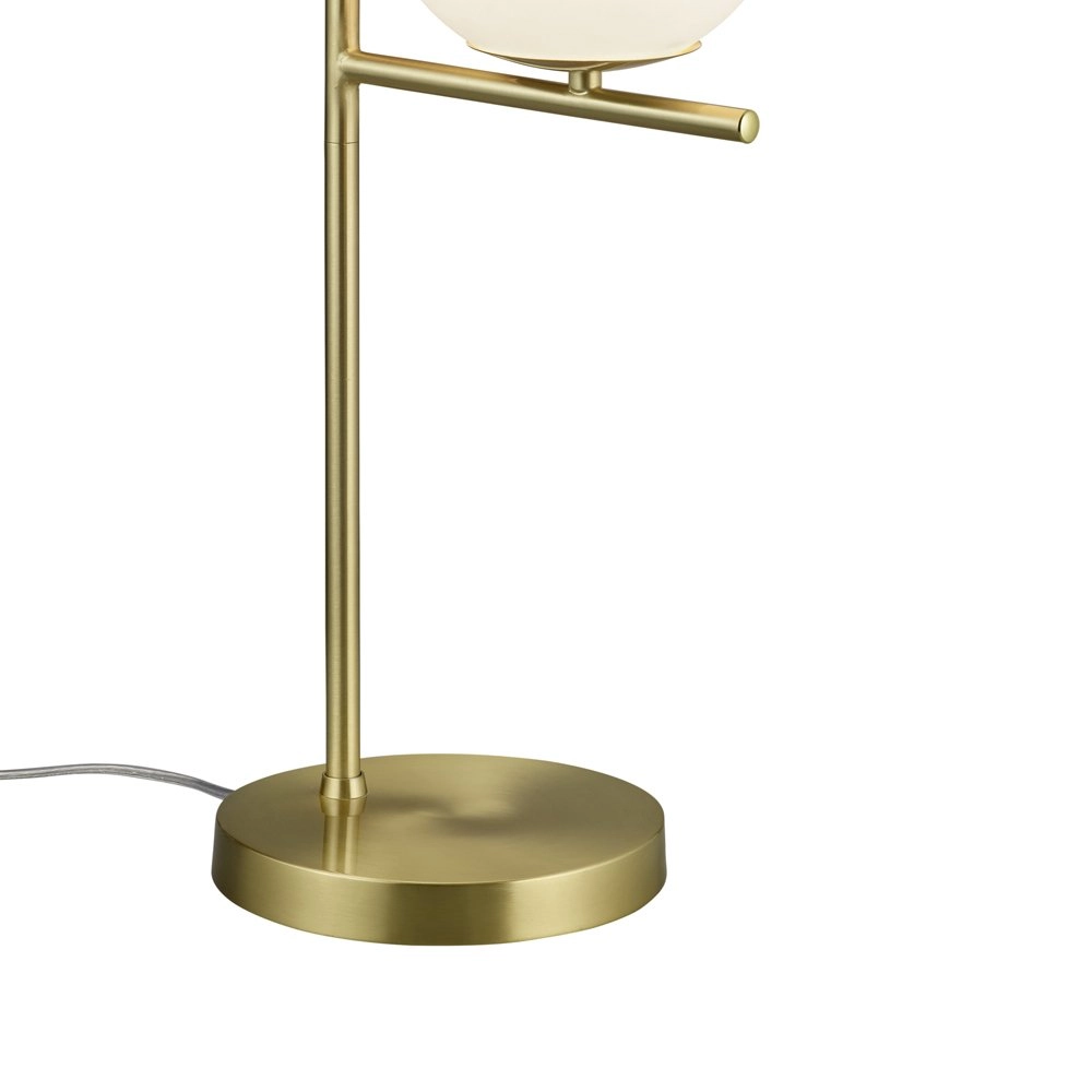 Lampe de table Pure 52cm laiton mat avec blanc Trio 4017807436075