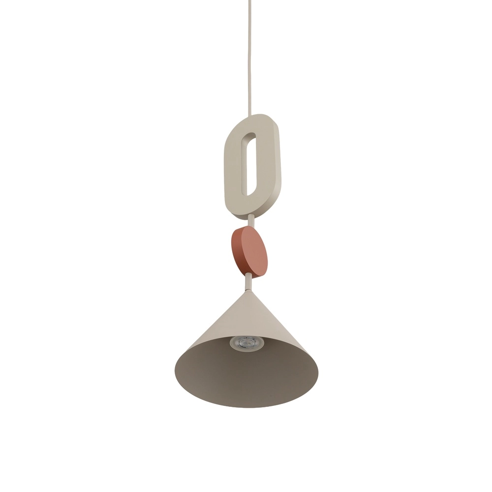 Lampe pendante unique Drops Color brun sable Ø 20,5 cm Lyora 5903139111928