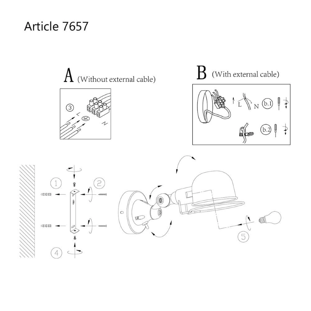 Lampe de lecture Davin Rétro Steinhauer 8712746102062