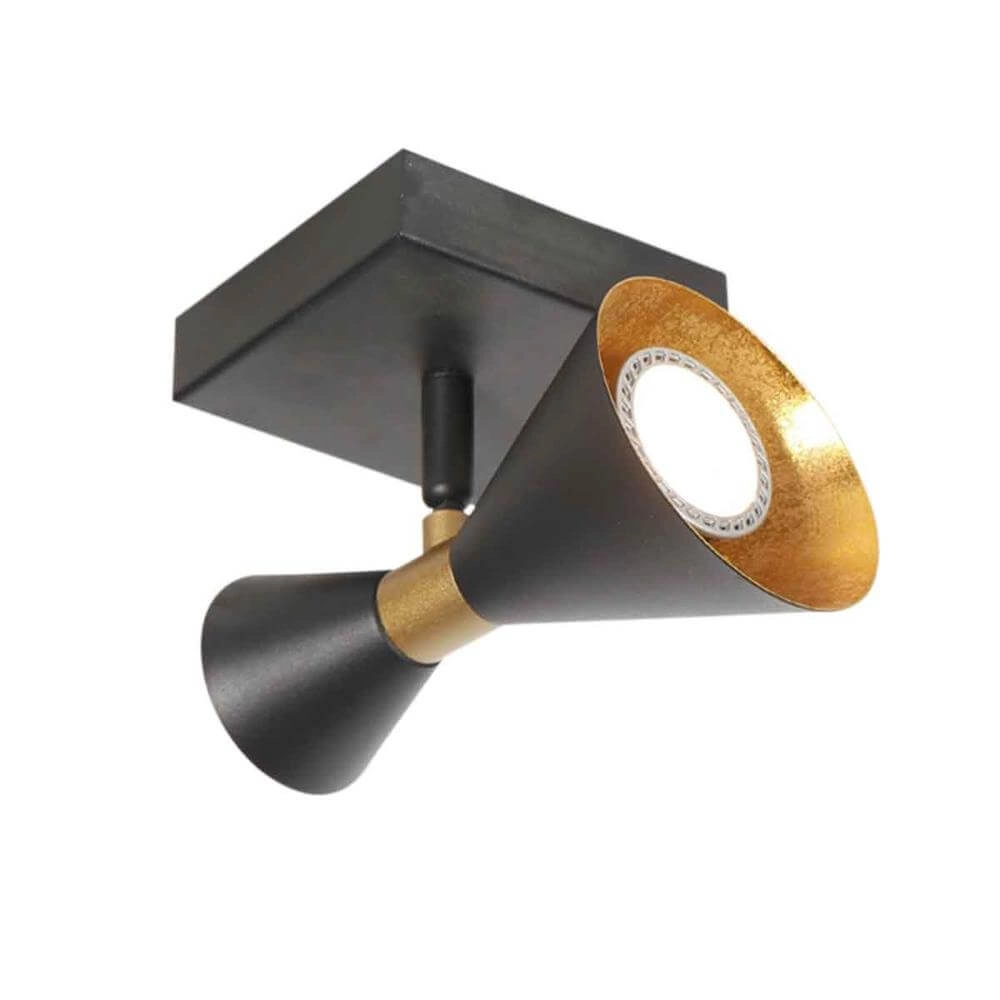 Applique murale design Preto noir avec or Steinhauer 8712746176285