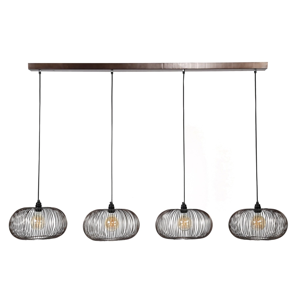Lampe suspendue à 4 lumières Copper Ø 35 cm Lyora 8716803513266