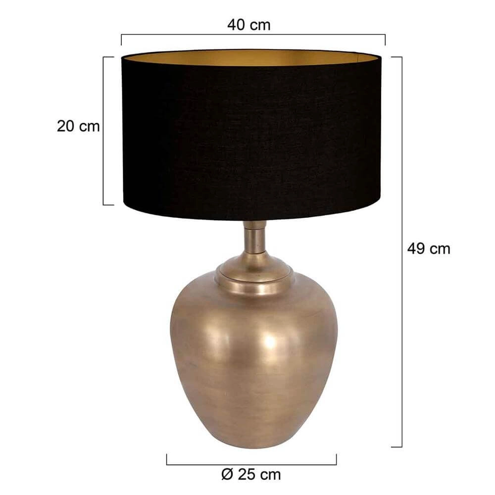 Ampoule de lampe de table Brass bronze avec capuchon noir Steinhauer 8712746175561