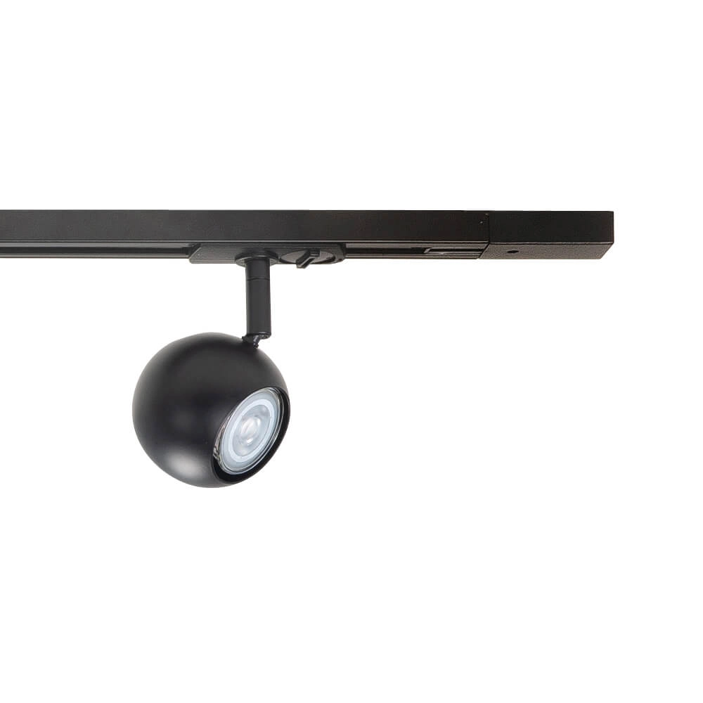 Jeu de rails monophasés 150cm Bolo noir avec 4 taches Highlight 8718379039706