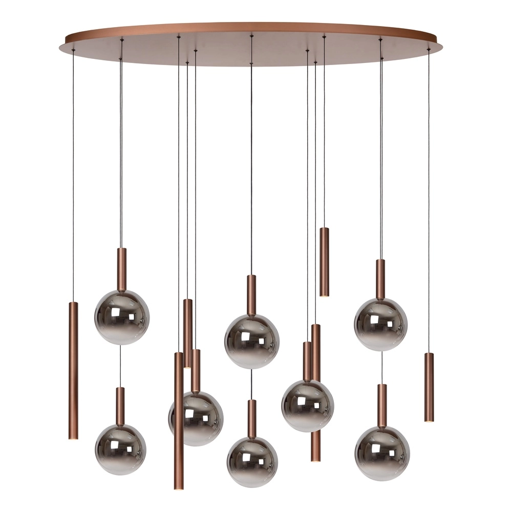 Lampe pendante Vide Design Jasmine Cuivre 14 feux Premium by Lucide 5411212741288