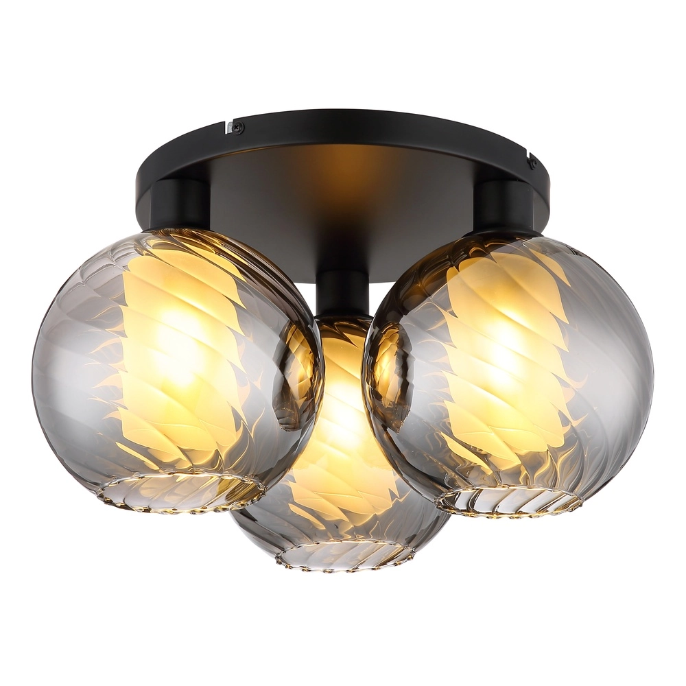 Lampe de plafond à 3 lumières Ulf Noir