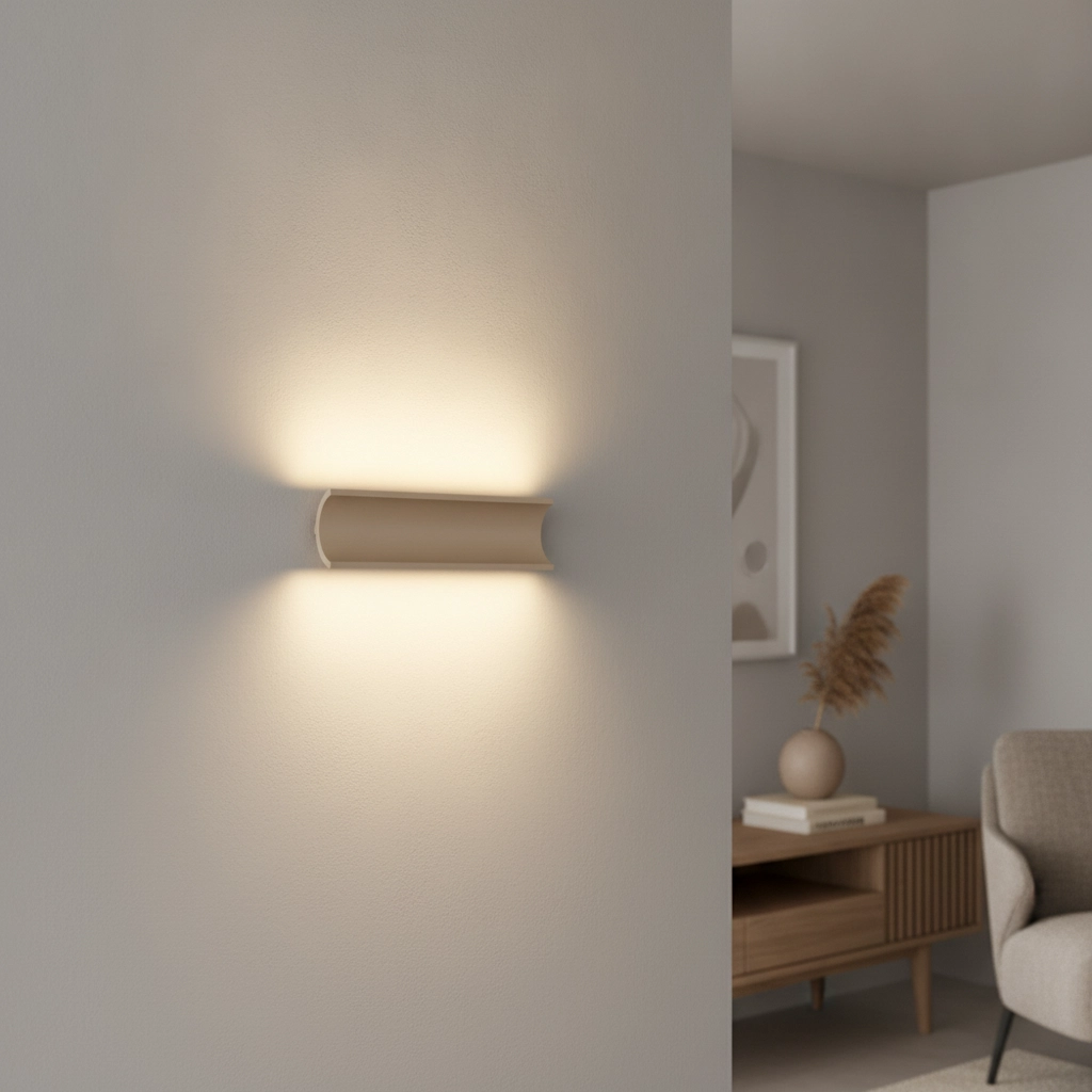 Lampe murale indirecte Malibu Haut-bas - champagne