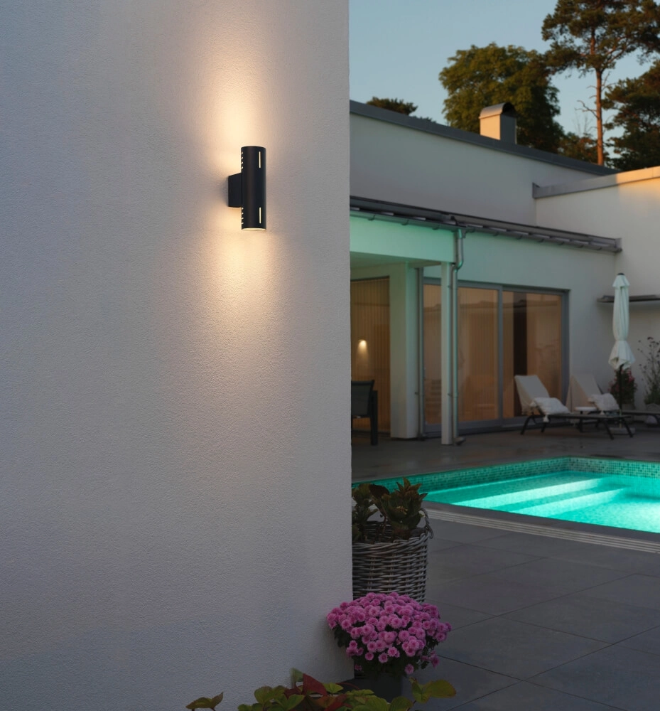 Applique murale design Cuneo noir avec verre blanc KonstSmide 7318303657528