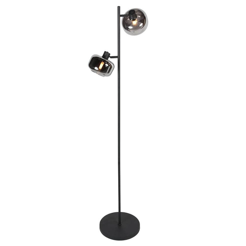 Lampadaire noir Tenebris 2 lumières Lampadaire noir Tenebris 2 lumières