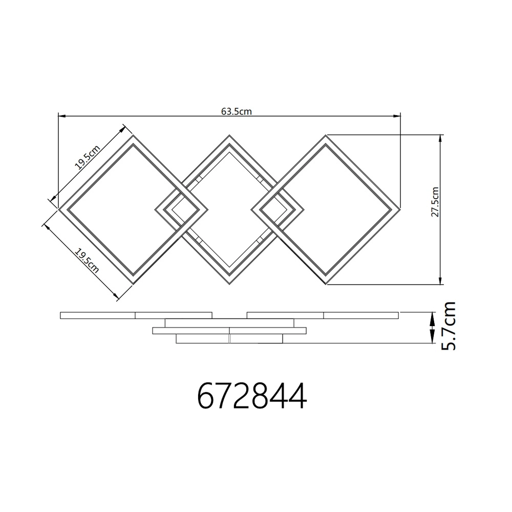 Lampe de plafond à design Kaden noir avec un aspect bois Globo 9007371468324