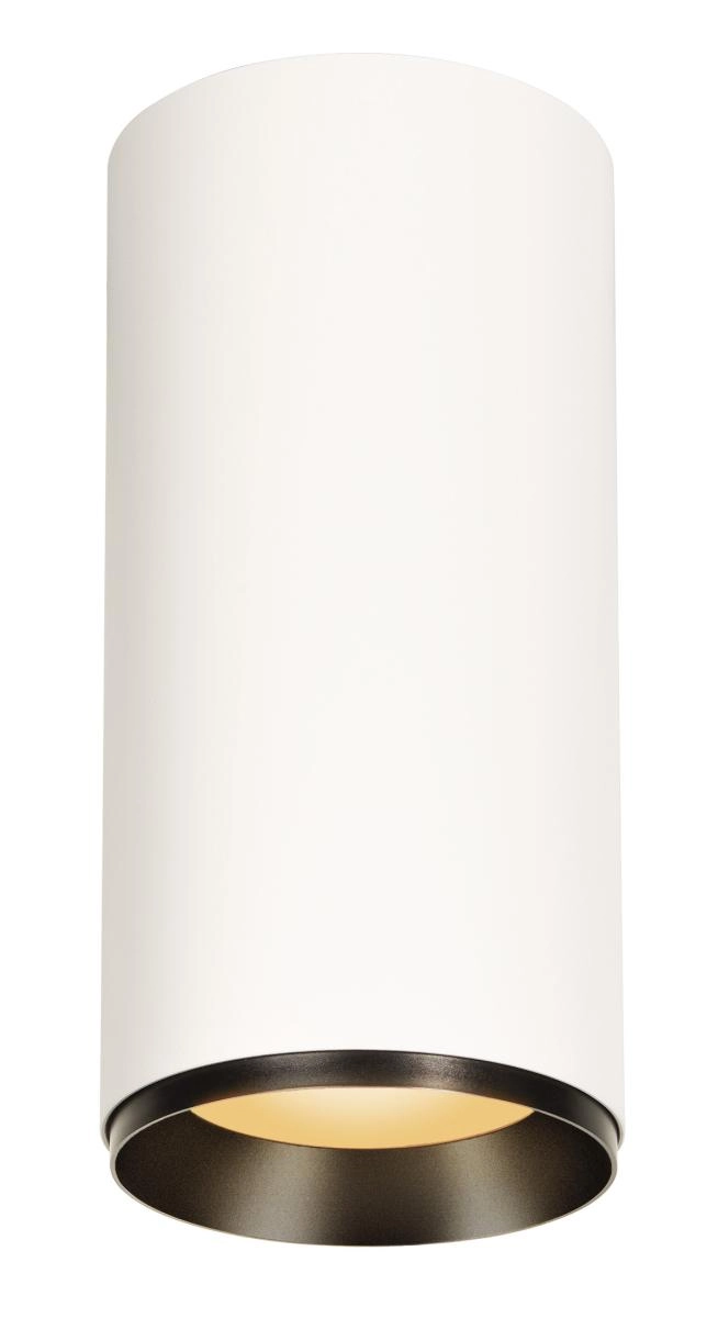 Spot en saillie Numinos XL cylindre blanc/noir 2700K - 60 deg