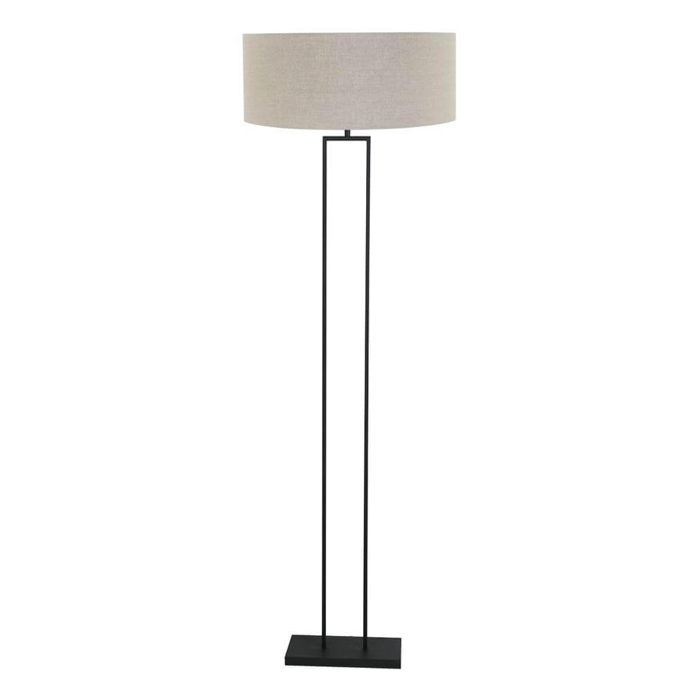 Lampadaire 160cm Stang Noir avec capuche grise