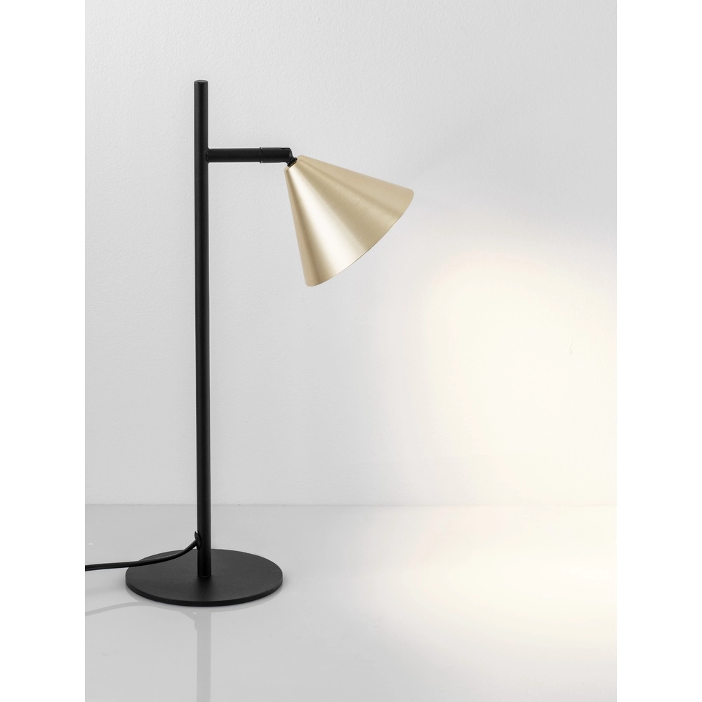Lampe de table Conico noir avec or Lyora 5212017475459