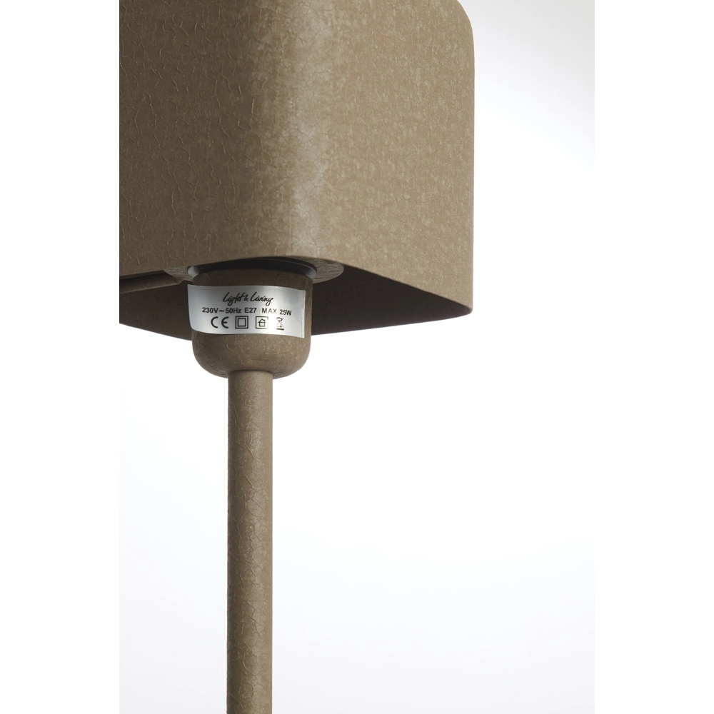 Lampe de chevet Elenie 13x13cm - brun foncé mat Light & Living 8717807818685