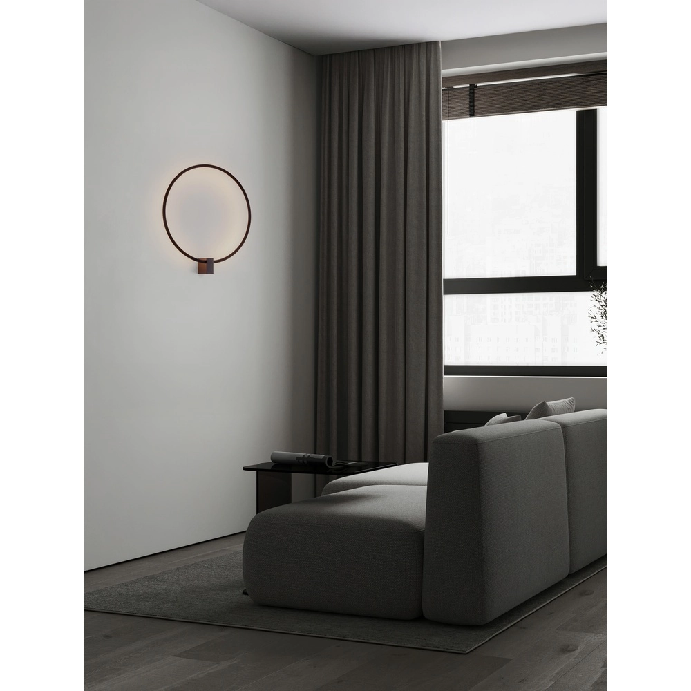 Applique murale ronde Cercio noir Lyora 5212017473677