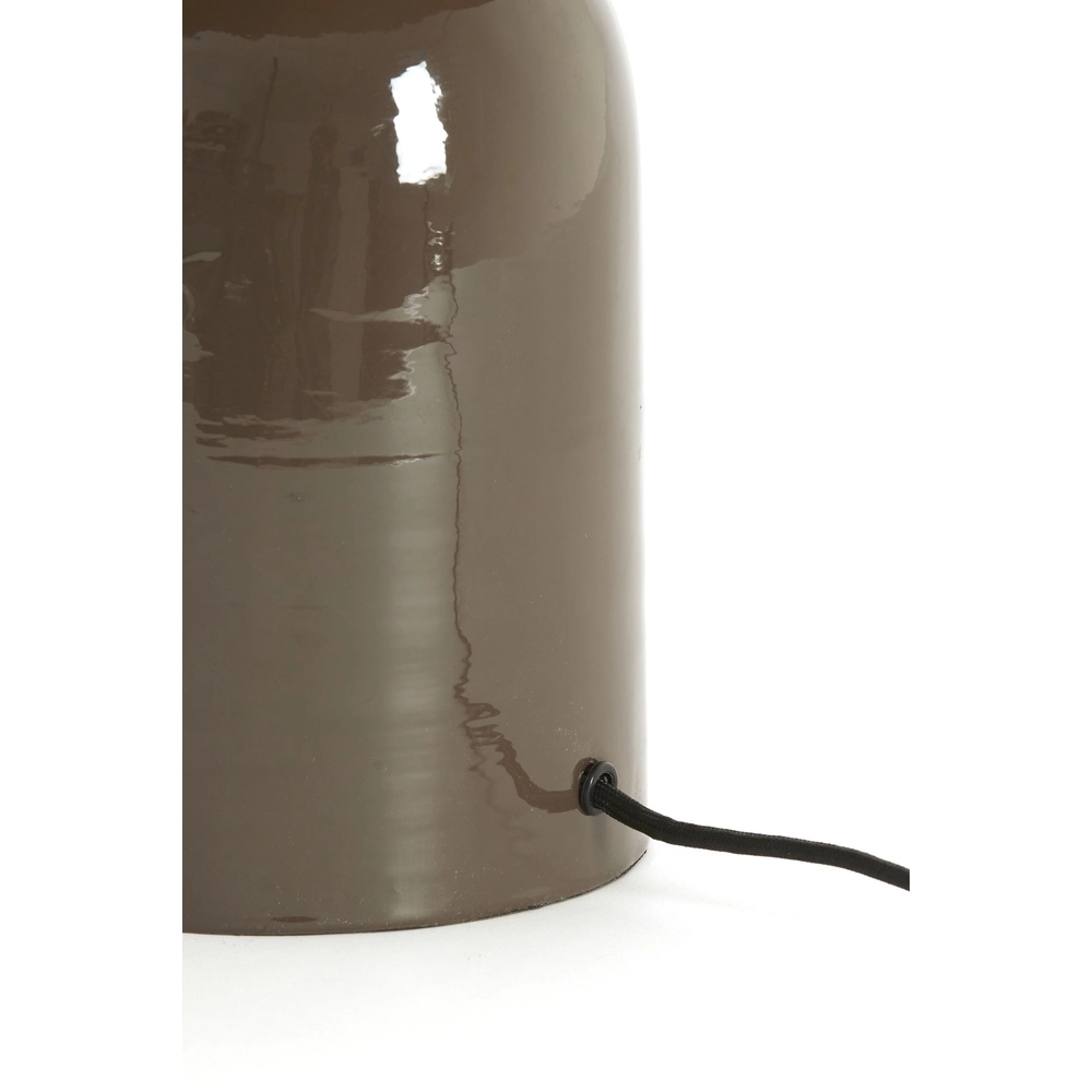 Lampe de table Todd ovale - brun foncé brillant Light & Living 8717807818944