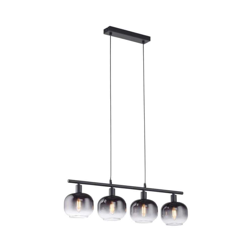 Lampe suspendue noire Zea 4 lumières Lampe suspendue noire Zea 4 lumières