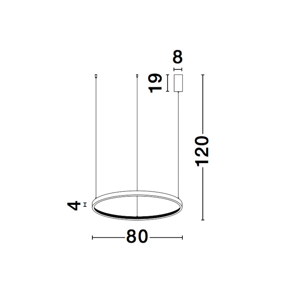 Suspension Preston noir Ø 80cm Lyora 5212017429186