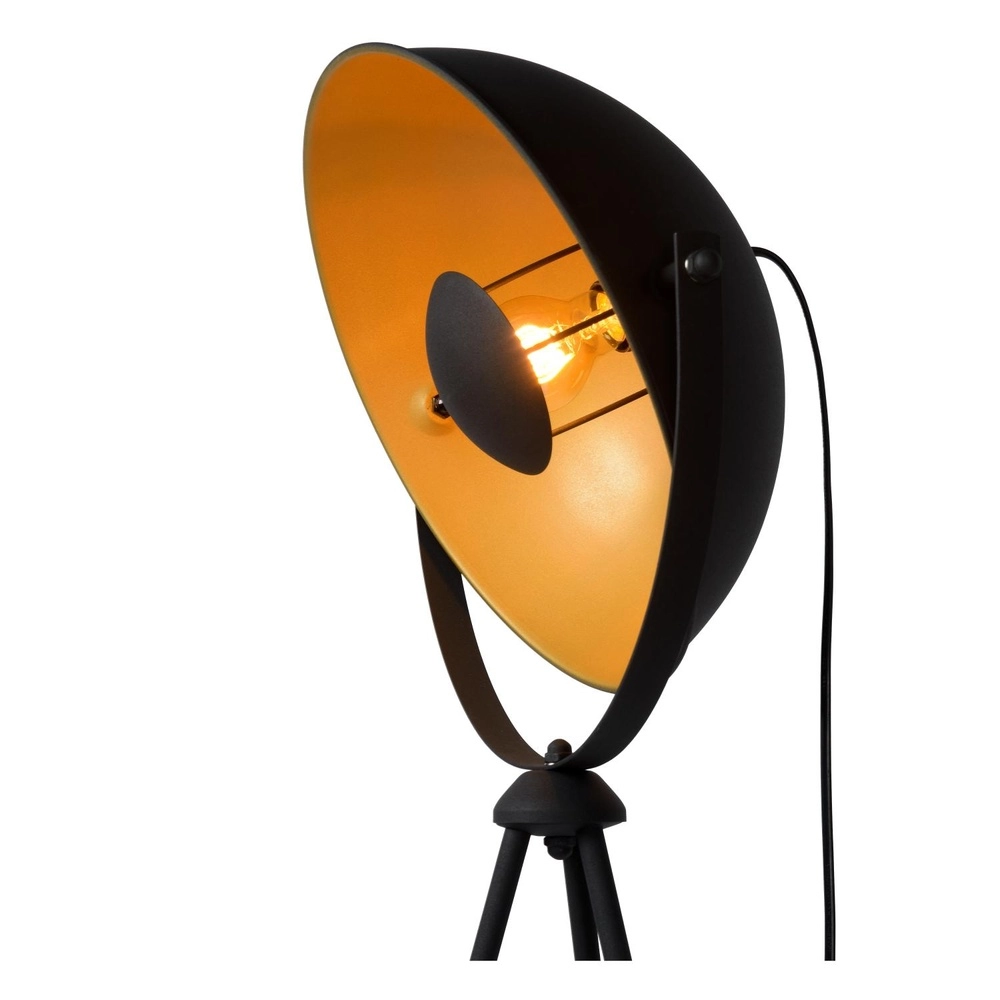 Lampe de sol industrielle Alvaro Noir Lucide 5411212051202
