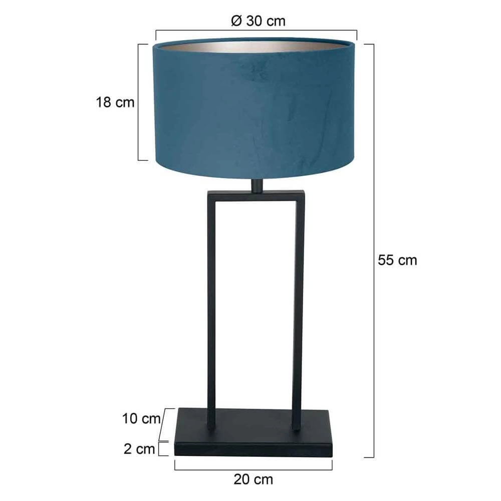 Lampe de table 55cm Stang avec capuche bleue Steinhauer 8712746174007