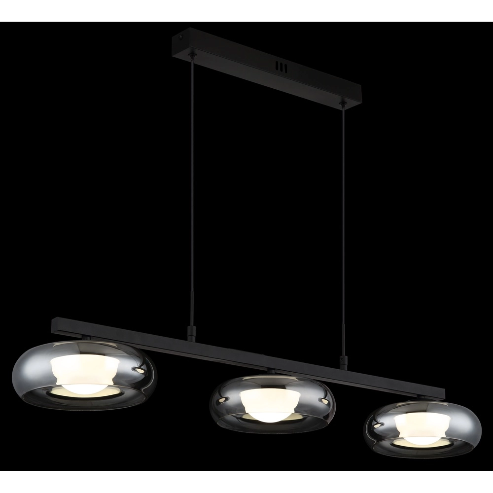 Lampe pendante de conception Carlene Noir à 3 lumières Globo 9007371566181
