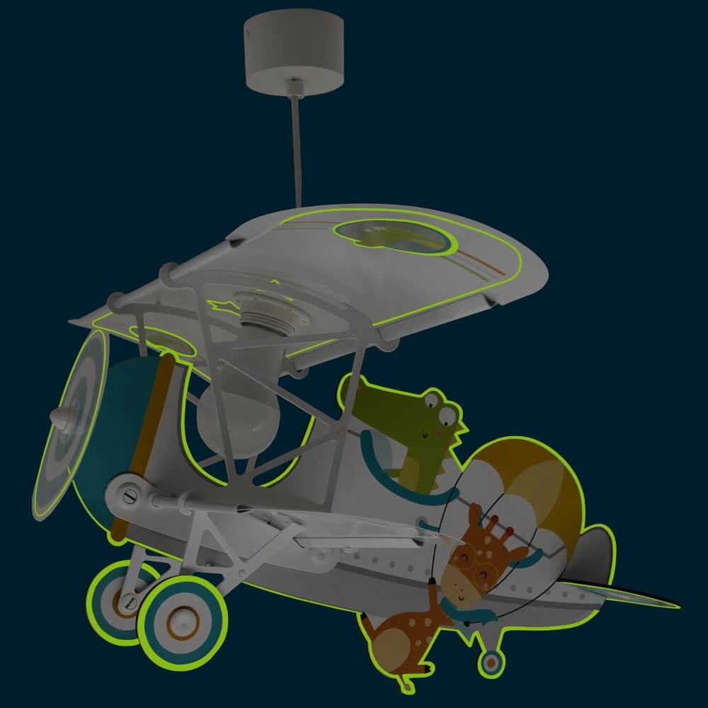 Lampe suspendue pour enfants Plane avec des crocodiles Dalber 8420406545424