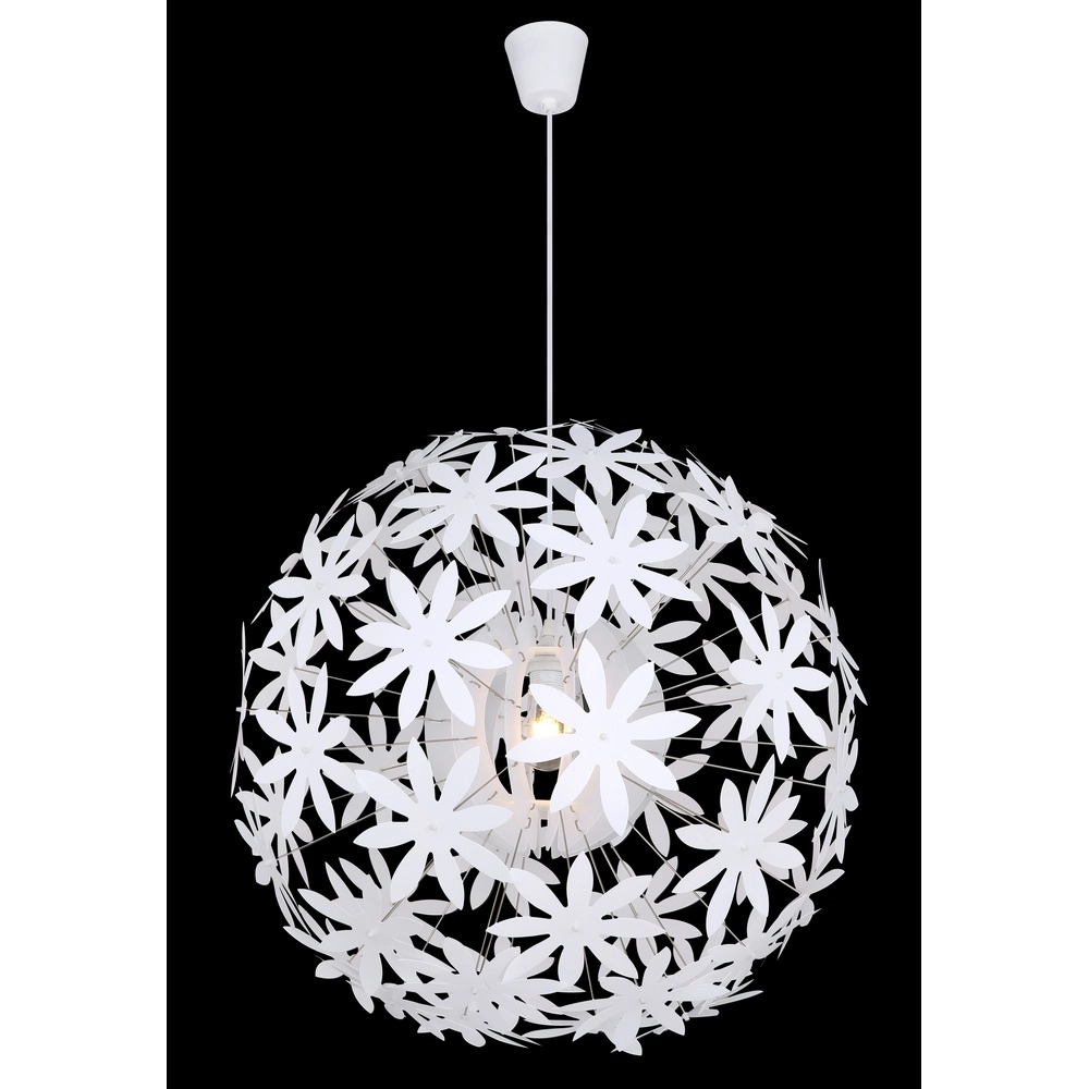 Lampe pendante blanche Stella fleurs Ø 60cm Globo 9007371369928