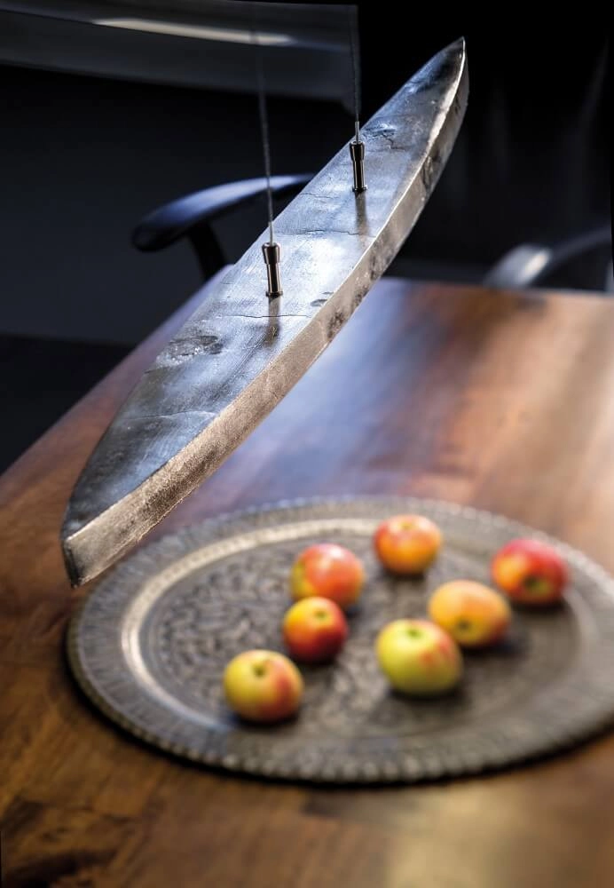 Lampe à suspension en nickel Colmar avec LED Fischer & Honsel 4003694606301