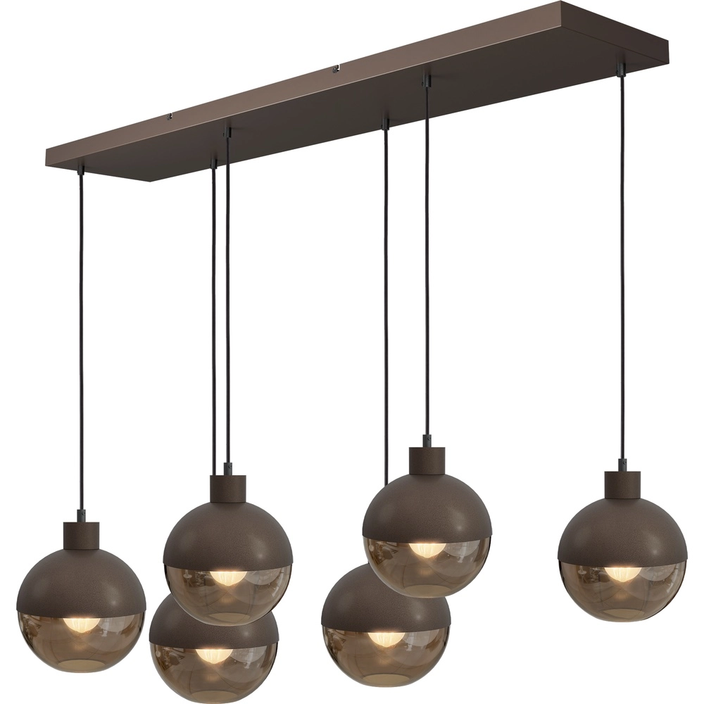 Lampe suspendue à 6 lampes Opera cacao