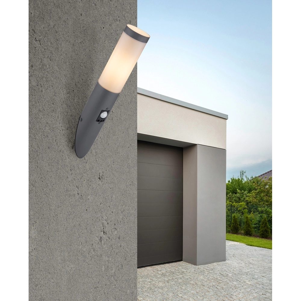 Conception de lampe extérieure Boston anthracite avec blanc et capteur Globo 9007371404551