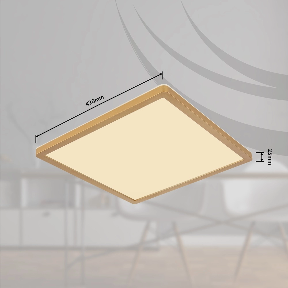 Éclairage de plafond Sapana Carré 42 cm d’or Globo 9007371451432
