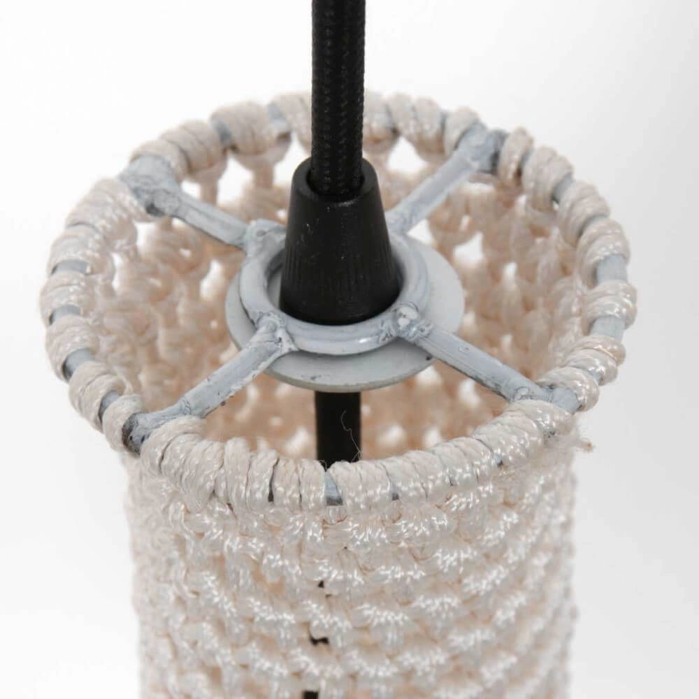 Lampe suspendue Ø 60cm Marrakesch de corde blanche Steinhauer 8712746161502