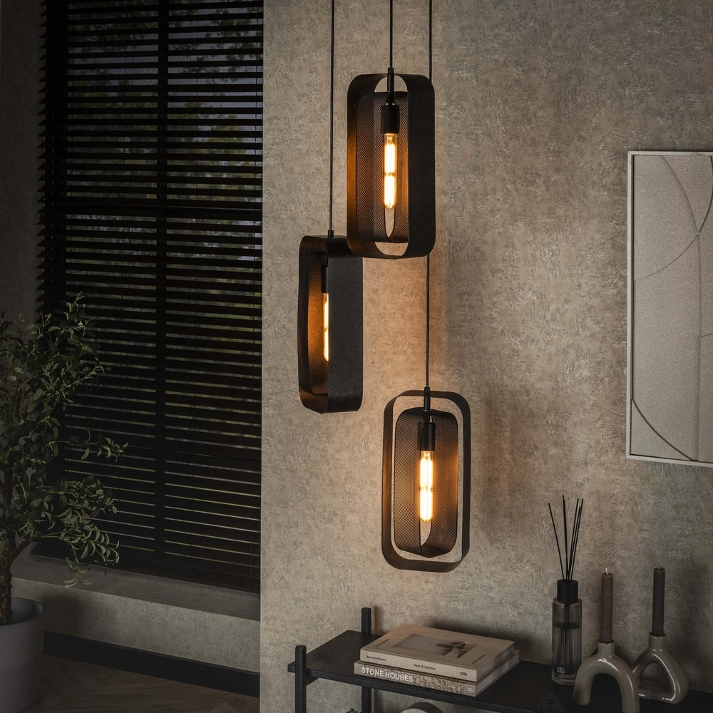 Lampe suspendue en maille métallique de 3L Mesh 3x E27