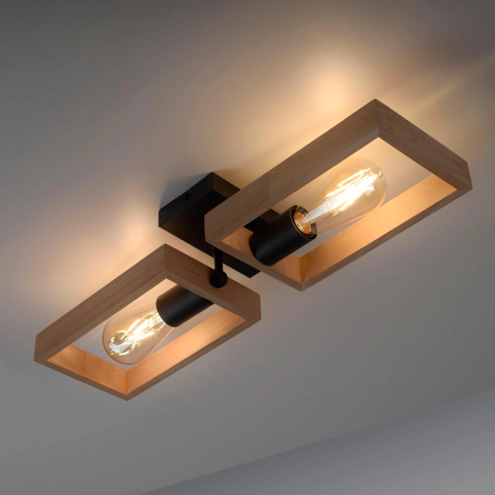 Plafonnier rural Franky 2 lumières Just Light 4043689983116