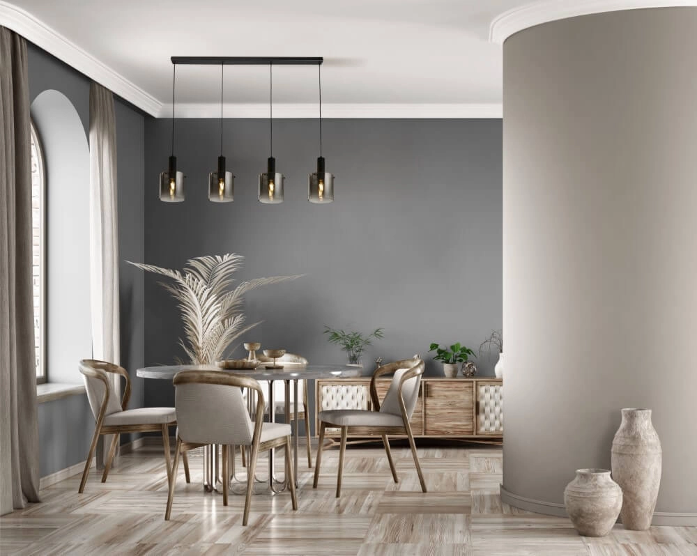 Lampe suspendue noire Sweden 4 lumières Searchlight 5053423244341