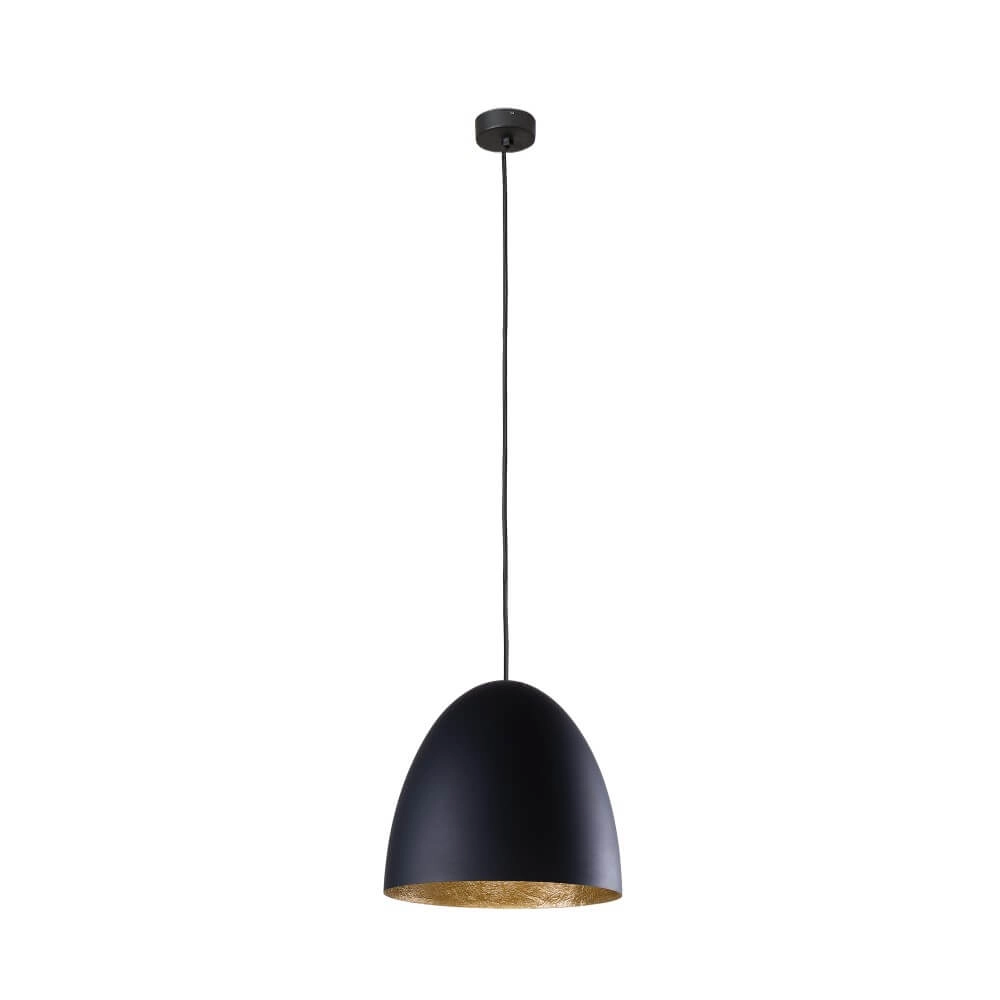 Lampe suspendue noire Egg M Ø 38 cm Lyora 5903139902298