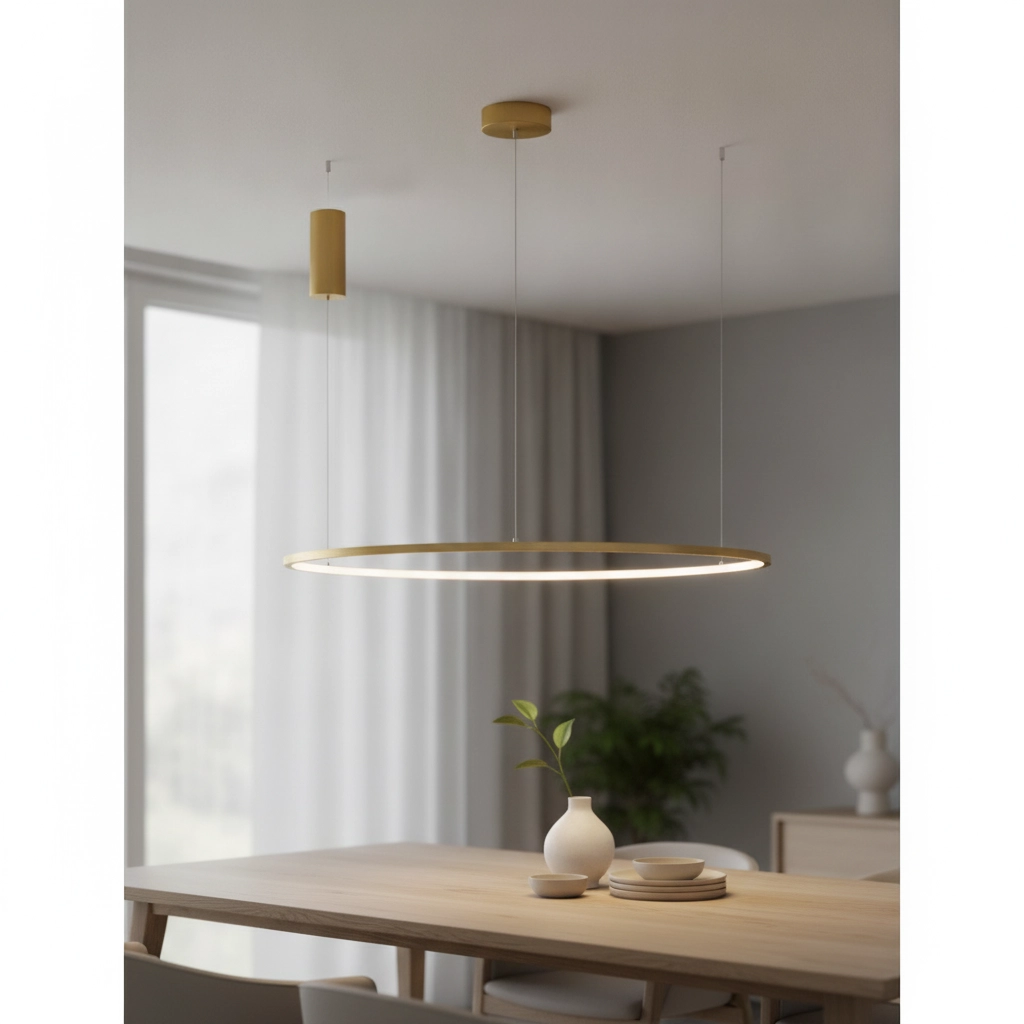 Suspension ronde Tarquin or Ø 100cm
