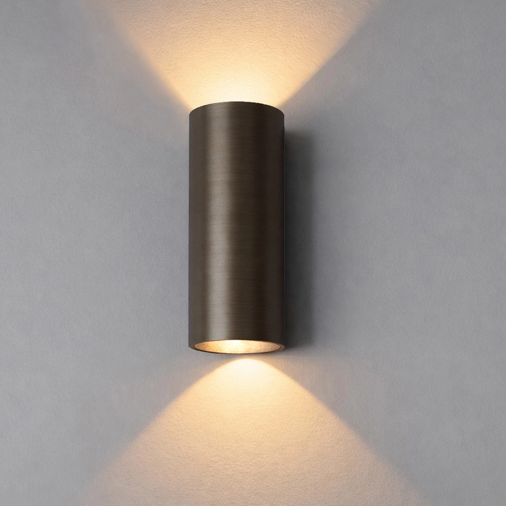 Projecteur mural élégant Brody 2 Brun antique foncé faible à chaud