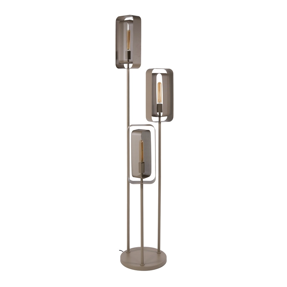 Lampe sur pied unique Mesh brun sable Lyora 8716803515130