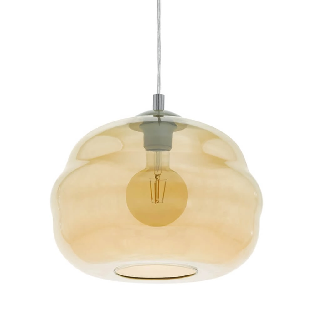 Lampe suspendue Dogato chromé avec verre ambré Stars of Light 9002759395339