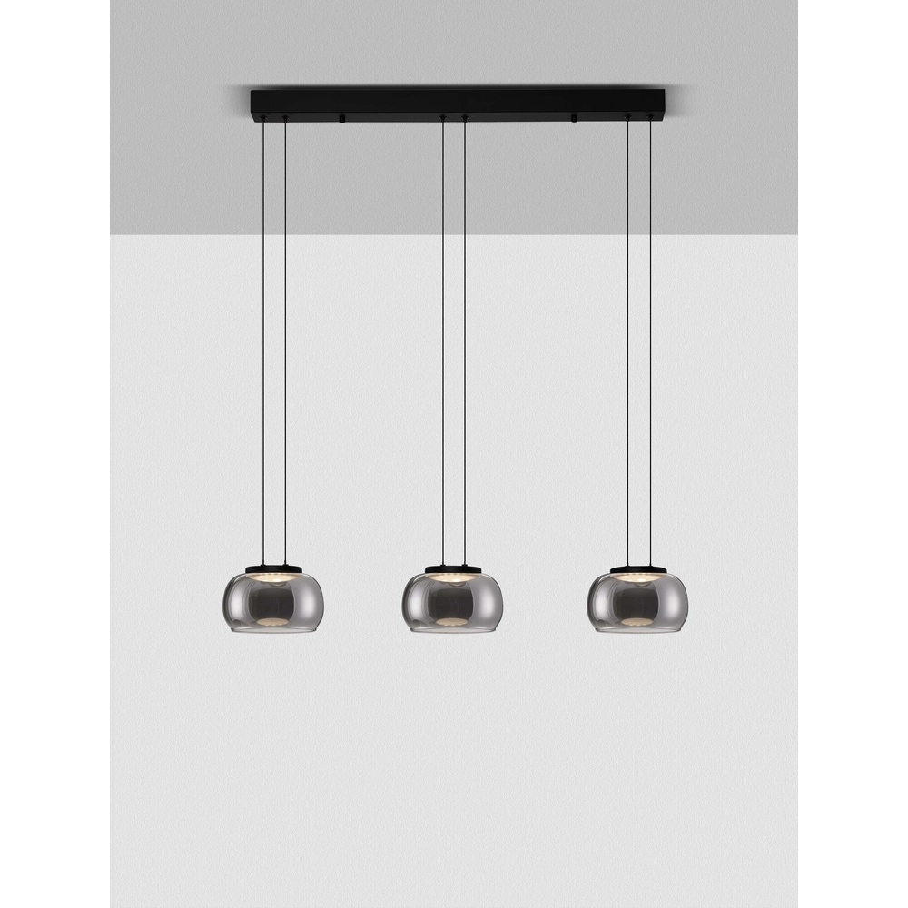 Suspension moderne Bios 3 lumières noir Lyora 5212017458520