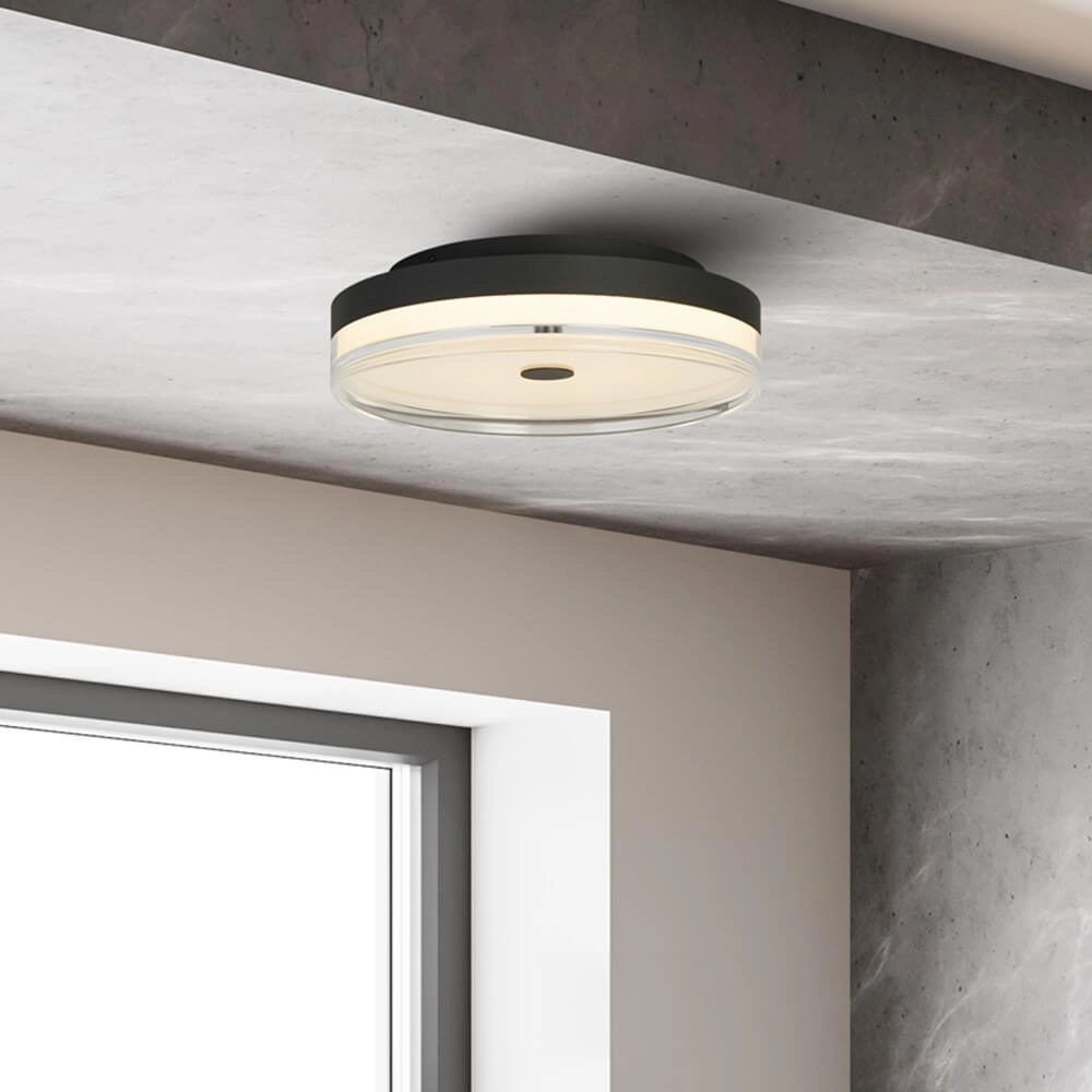 Plafonnier Cyprus Ø 40cm noir Searchlight 5053423273716