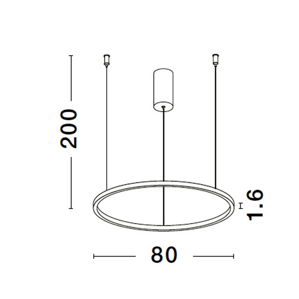 Suspension ronde Tarquin or Ø 80cm Lyora 5212017438317