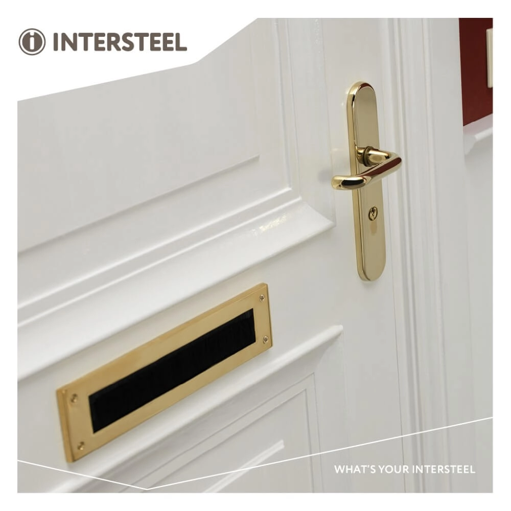 Quincaillerie de porte dérobée Aurano Protection de traction du noyau 72mm ovale laiton non laqué Intersteel 8714186505861