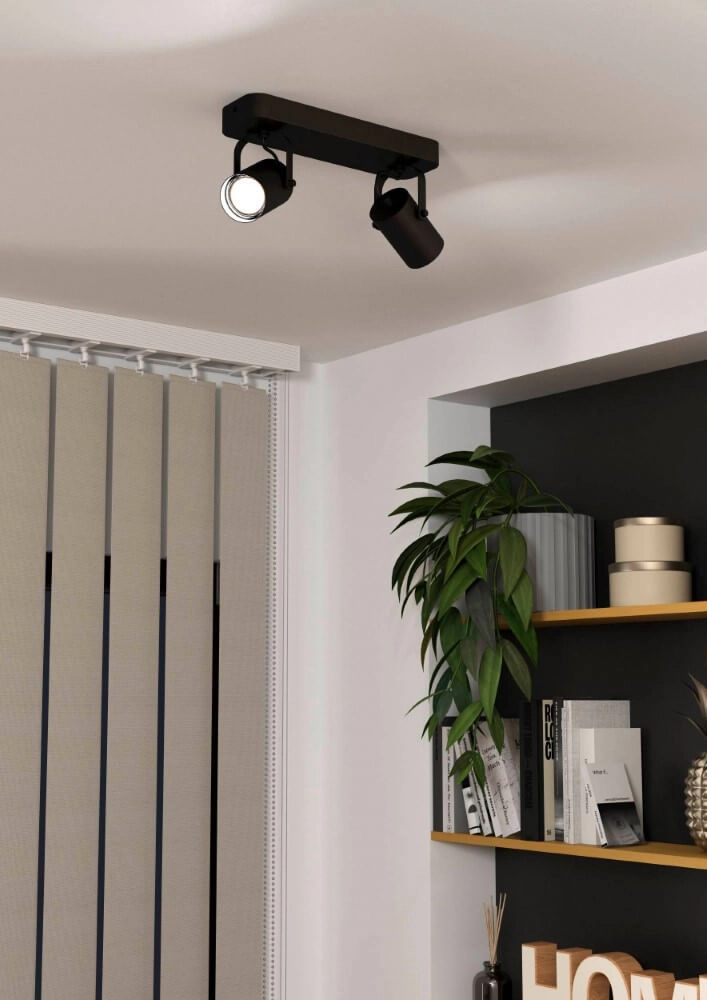 Spot de plafond noir Sorego 2 lumières Eglo 9008606239085