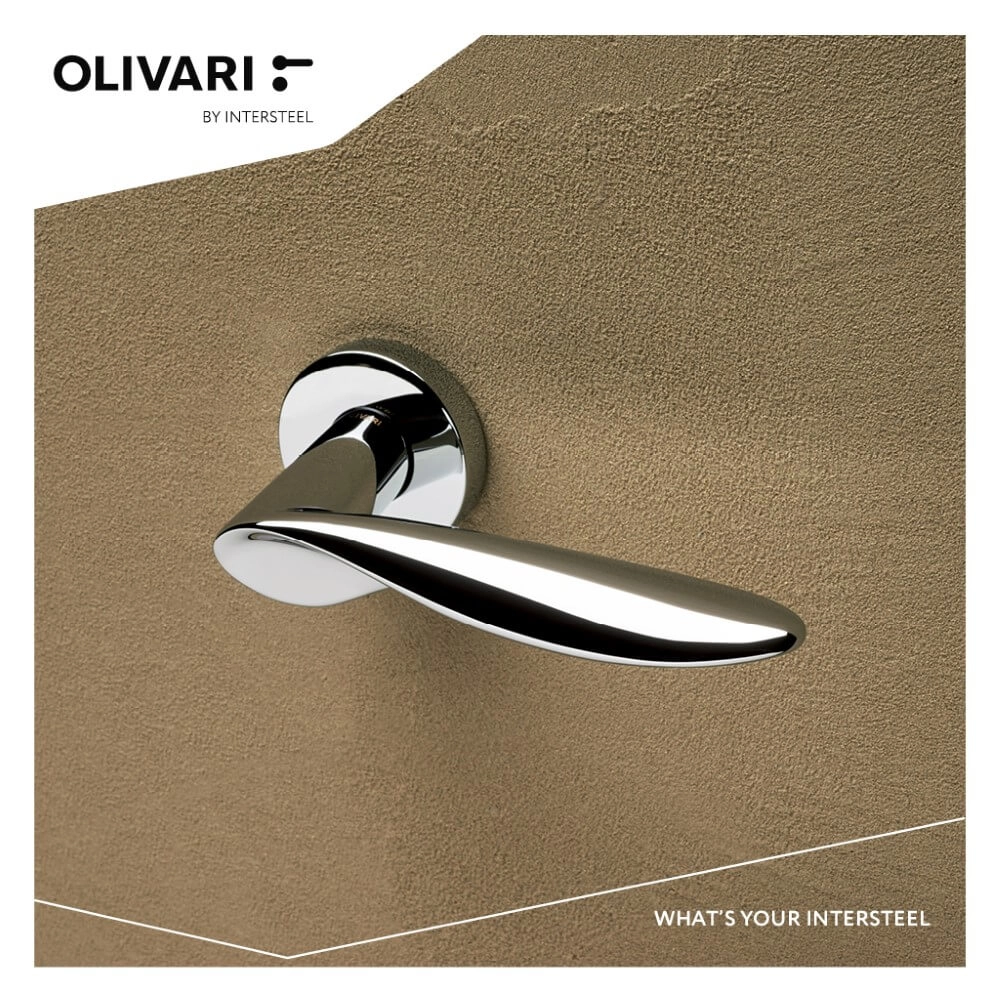Poignée de porte design Wind chrome Olivari 8714186478332